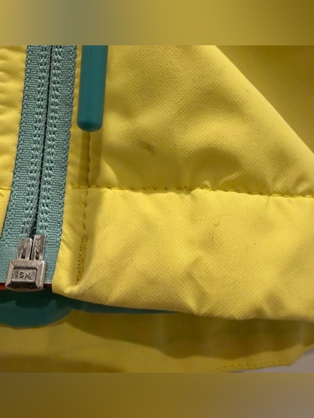 Burton Living Lining Colorblock Rain Jacket in Coral, Teal & Yellow - Picture 7 of 14